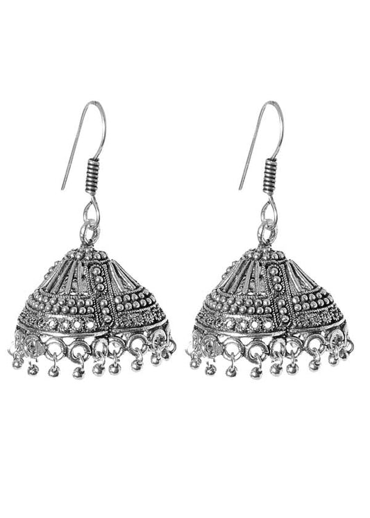 Designer Jhumkas in Silver Alloy High Finish