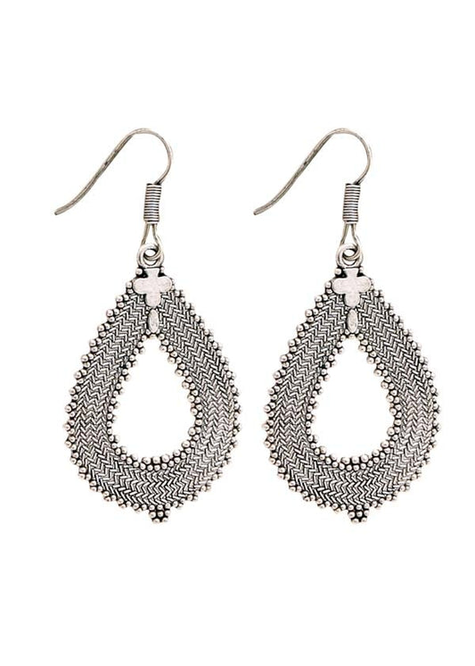 Stunning pair of Ethnic Jhumkis in Silver Alloy High Finish