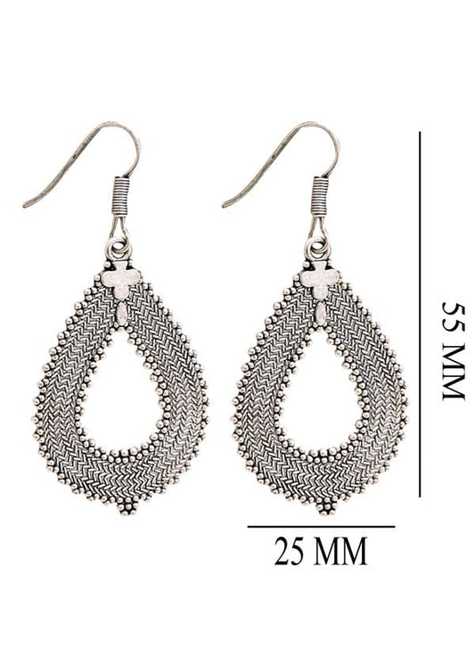 Stunning pair of Ethnic Jhumkis in Silver Alloy High Finish
