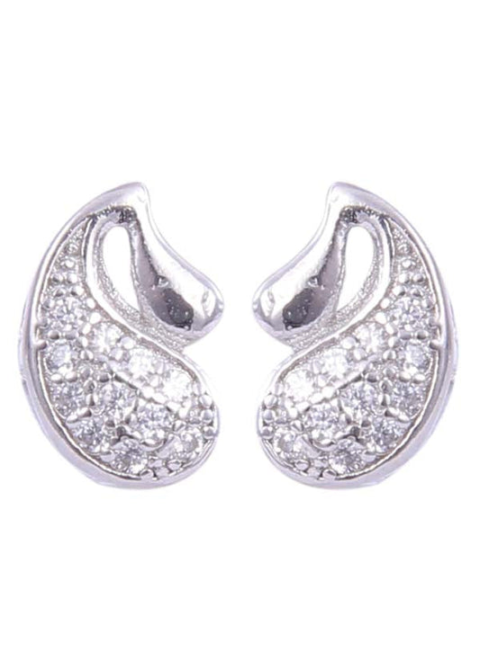 925 Sterling Silver Cute And Light Weighted Cz Studs