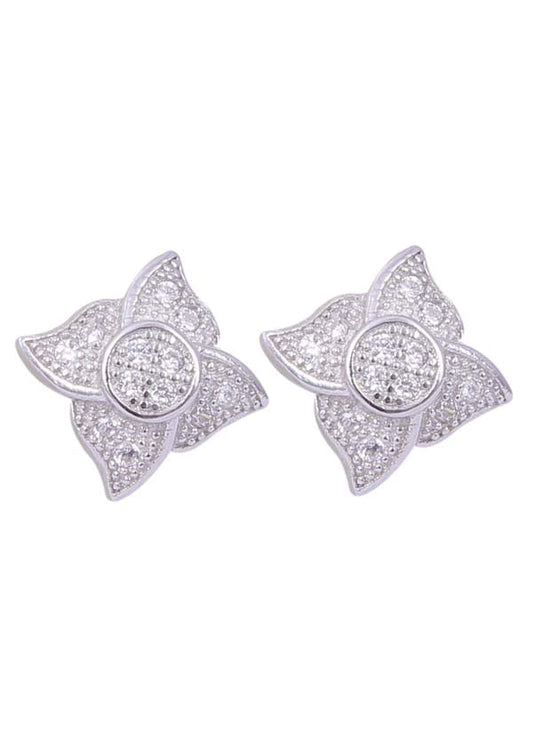 925 Sterling Silver Pair Of Beautiful Cz Studs