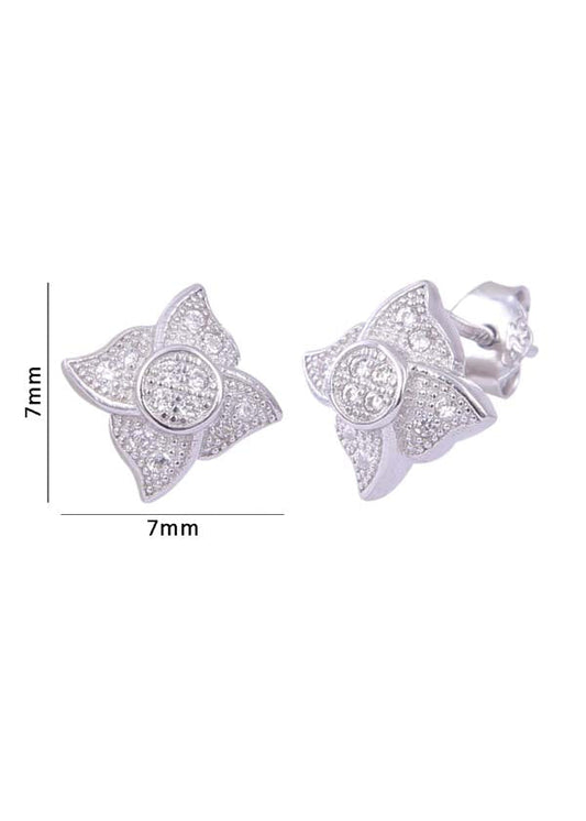 925 Sterling Silver Pair Of Beautiful Cz Studs