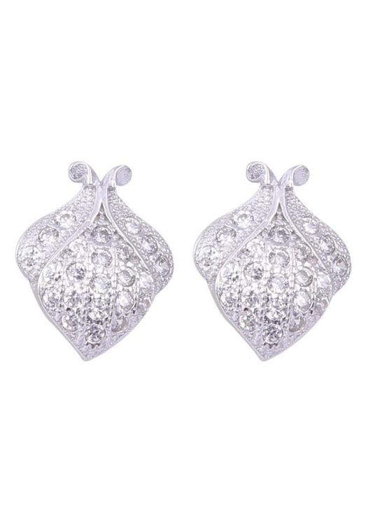 925 Sterling Silver Pair of Beautiful And Trendy Cubic Zircon Studs