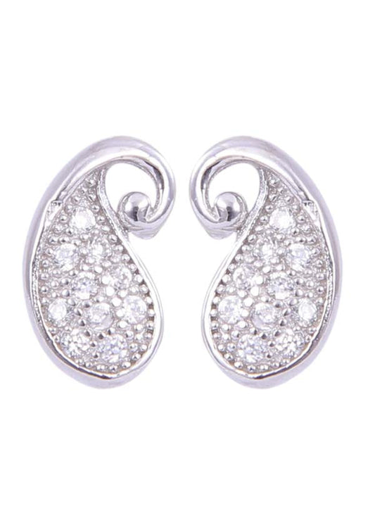 925 Sterling Silver Elegant Pair Of Small cz Stud