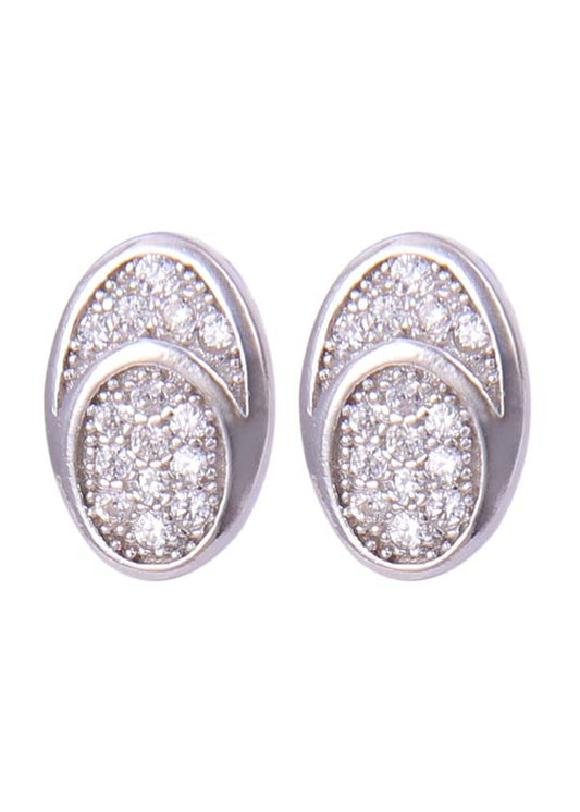925 Sterling Silver Chic Pair of Cubic Zircon Stud Earrings
