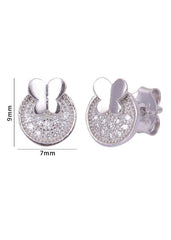 925 Sterling Silver Designer Cubic Zircon Stud Earrings