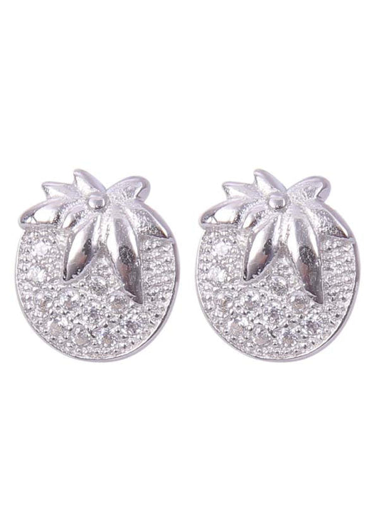 925 Sterling Silver Tomato Shape Studs Earrings