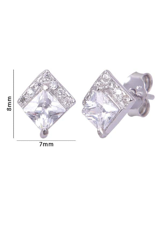 925 Sterling Silver Cute and Small Cz Studs