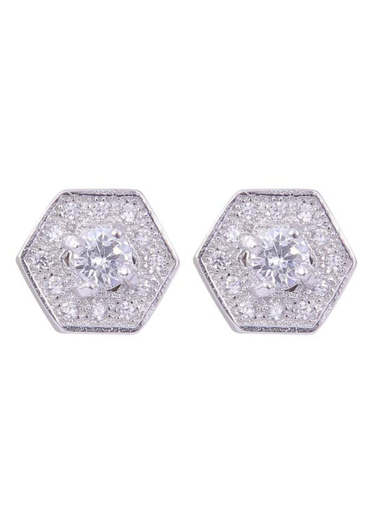 925 Sterling Silver Lovely Pair of Cz studs