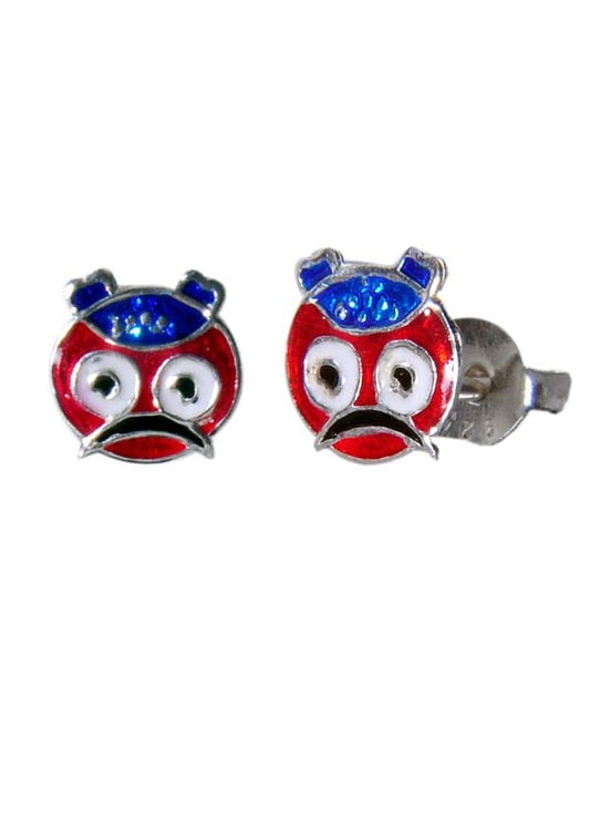 Pure 925 Sterling Silver Cute and Elegant Enamel Studs Earrings