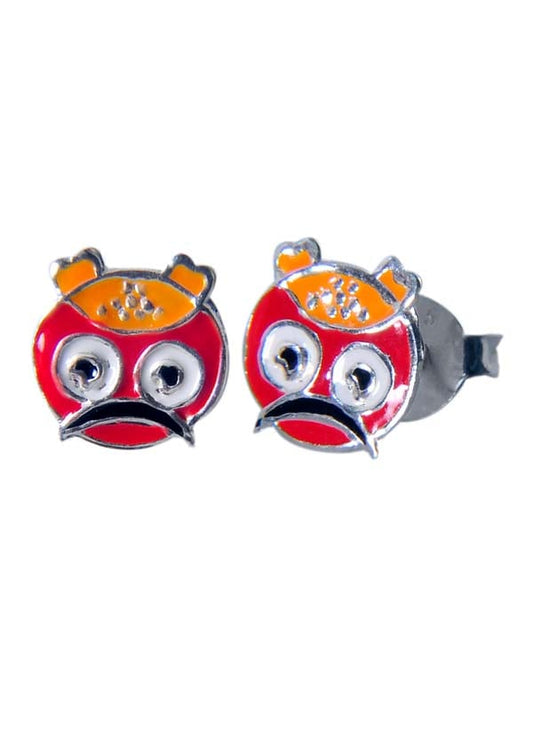 Pure 925 Sterling Silver Cute and Elegant Enamel Studs Earrings