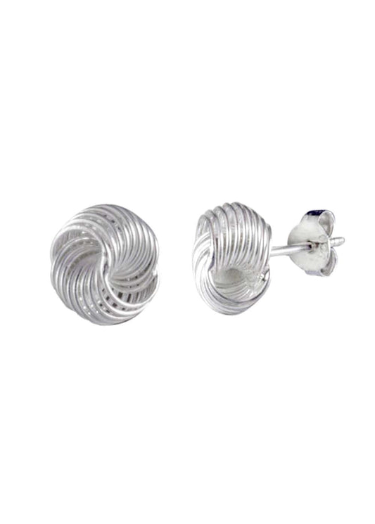 Designer 92.5 Sterling Silver Twisted Knot stud Earrings for Kids