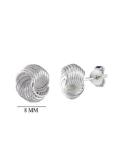 Designer 92.5 Sterling Silver Twisted Knot stud Earrings for Kids