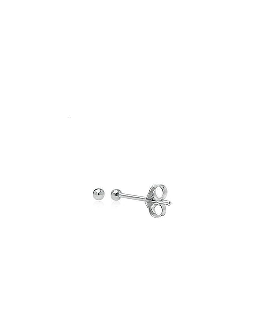 925 Sterling Silver Piercing 2 mm Hollow Ball Stud Unisex Earrings