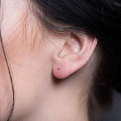 925 Sterling Silver Piercing 2 mm Hollow Ball Stud Unisex Earrings