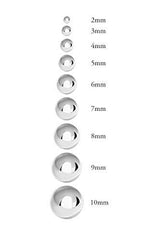 925 Sterling Silver Piercing 2 mm Hollow Ball Stud Unisex Earrings