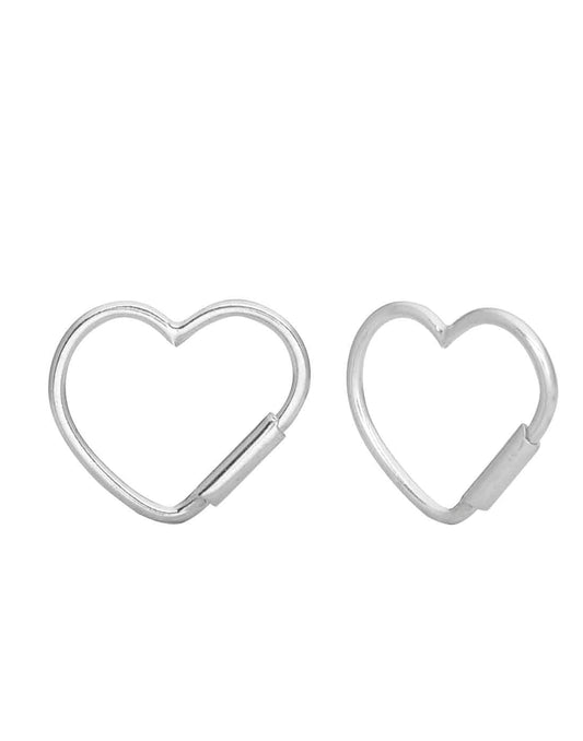 Love Heart Studs in 92.5 Sterling Silver