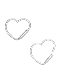 Love Heart Studs in 92.5 Sterling Silver