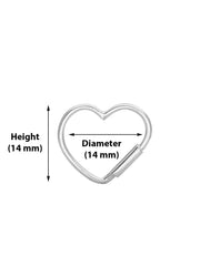 Love Heart Studs in 92.5 Sterling Silver