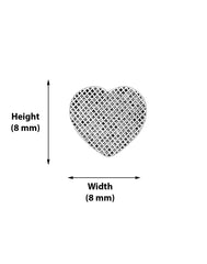 Love Heart Studs in 92.5 Sterling Silver