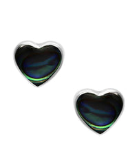 Designer Love Heart Blue Studs in 92.5 Sterling Silver