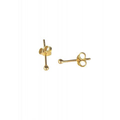 2 mm Gold Plated Piercing Ball 925 Silver Stud Earrings