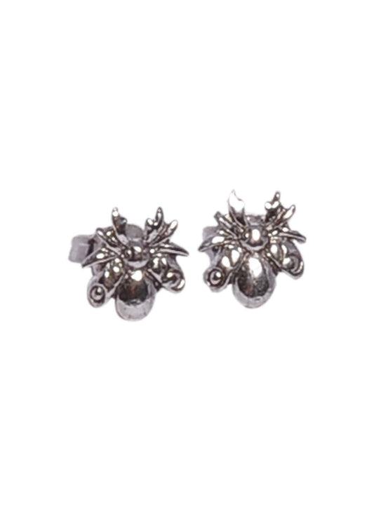 Trendy Pair of Studs in Oxidized 92.5 Silver