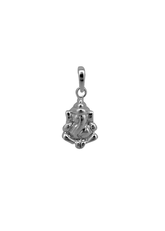 Ganesha 92.5 Sterling Silver Unisex Religious Small Pendant