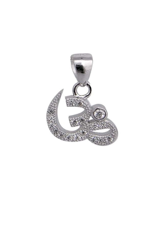 OM 92.5 Sterling Silver Unisex Religious Pendant