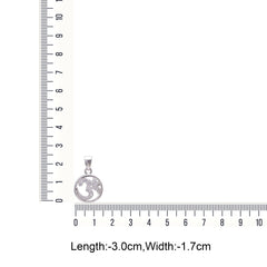 OM 92.5 Sterling Silver Unisex Religious Pendant with Cz Stones and 18 inch Chain