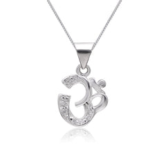 Small OM Pure 92.5 Sterling Silver Unisex Pendant