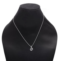 Small OM Pure 92.5 Sterling Silver Unisex Pendant