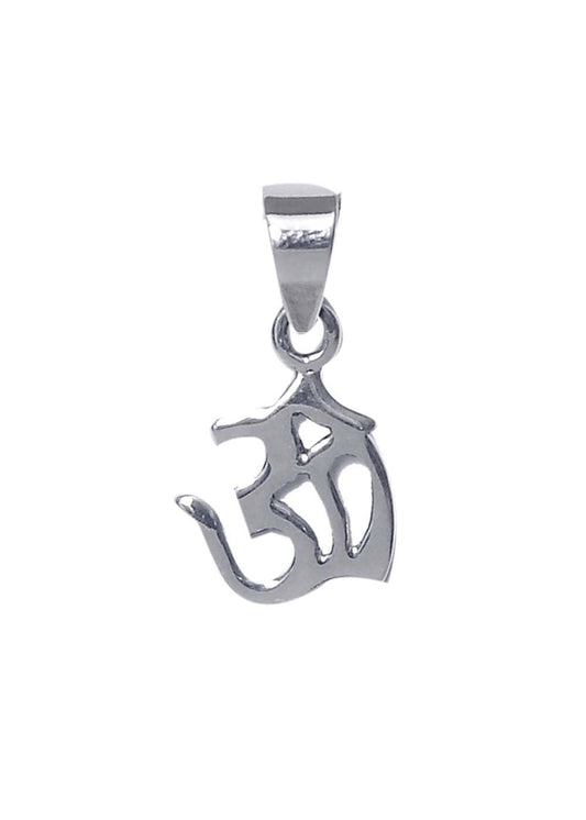 Light weighted Spiritual icon Om 925 Sterling Silver Pendant