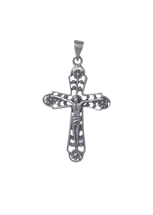 Designer holiest Cross with Jesus Christ Pendant in 925 Silver