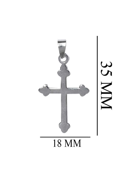 Light weighted holiest 925 Silver Cross Pendant with 18 inch Chain