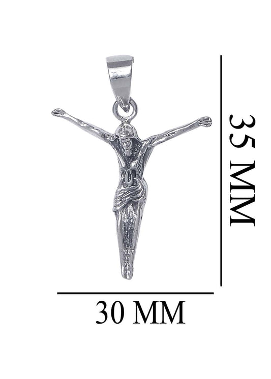 925 Silver Jesus Christ Pendant with 18 inch Chain