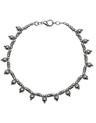 Trendy Single Anklet in Silver Alloy