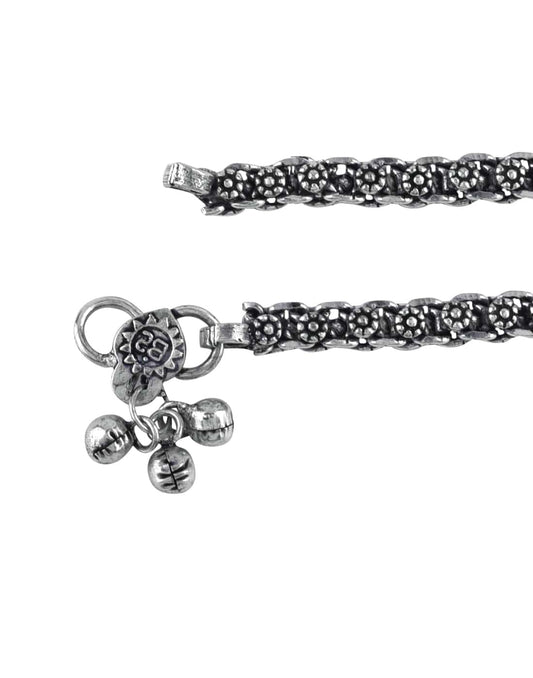 Boho Single Anklet in Silver Alloy