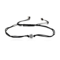 Designer Flower Anklet with Adjustable Black Thread