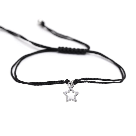Star Anklet with Adjustable Black Thread