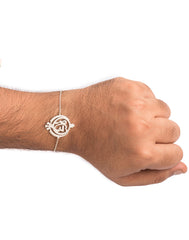 Handmade Ek Onkar Bracelet in Silver Alloy