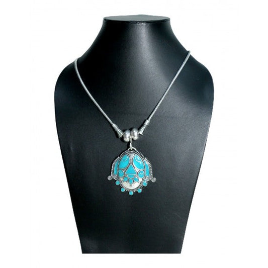 Turquoise Stone Tribal Look Necklace
