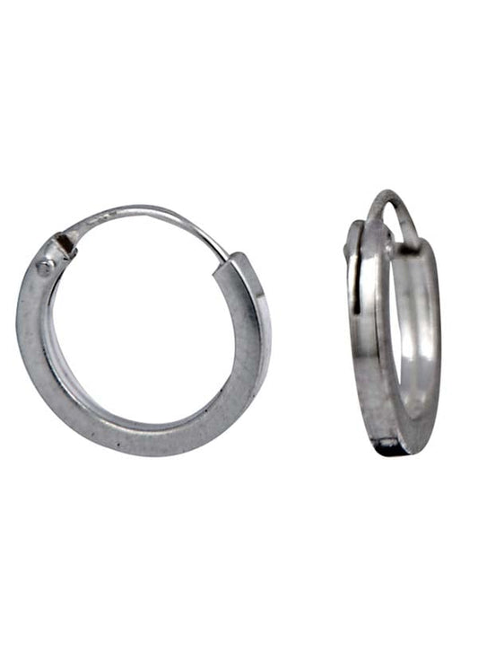 Pure 92.5 Sterling Silver Unisexual Hoop Earrings