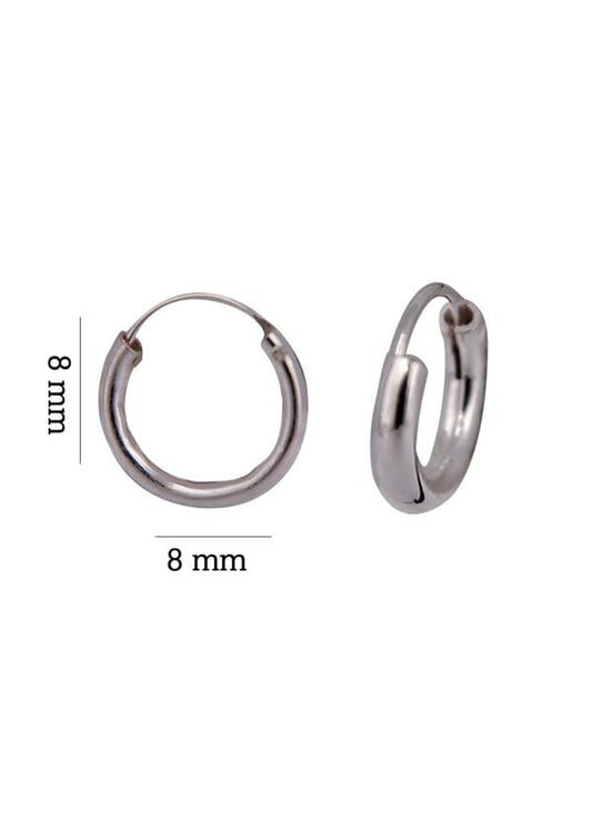 Pure 92.5 Sterling Silver Light weighted Hoop Earrings