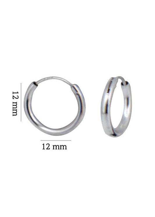 Pure 92.5 Sterling Silver Light weighted Hoop Earrings