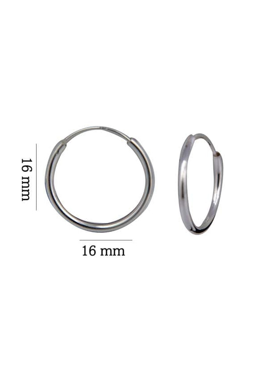 Pure 92.5 Sterling Silver Light weighted Hoop Earrings