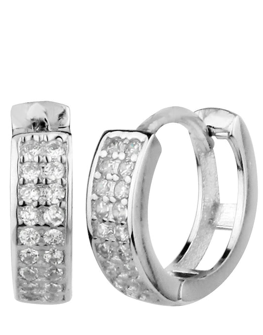 92.5 Sterling Silver Unisex Hoops Earrings