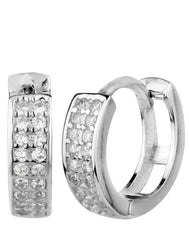 92.5 Sterling Silver Unisex Hoops Earrings