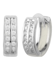 92.5 Sterling Silver Unisex  Hoops Earrings