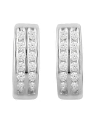 92.5 Sterling Silver Unisex  Hoops Earrings